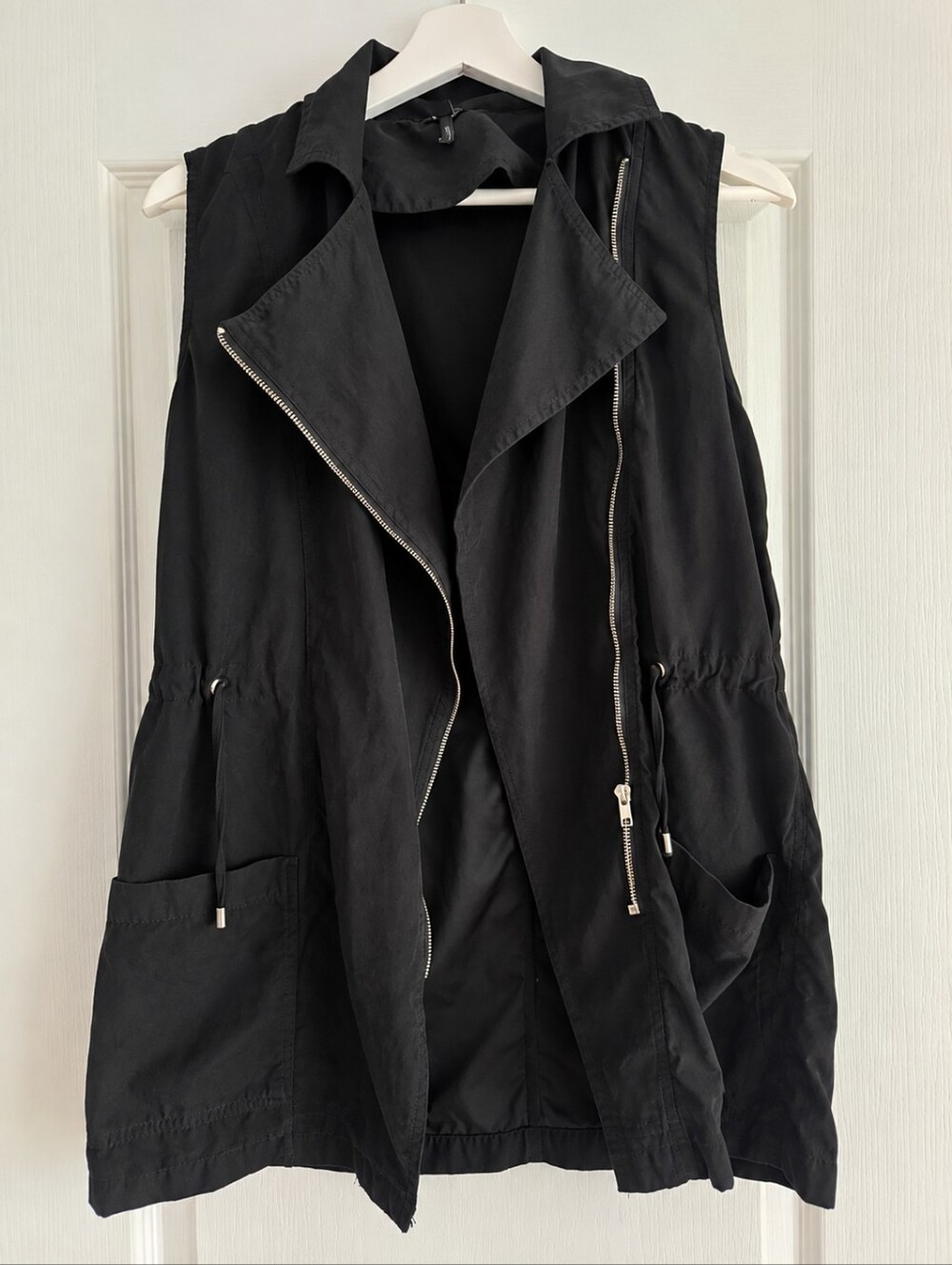Buffalo Black Sleeveless Zip-Front Vest